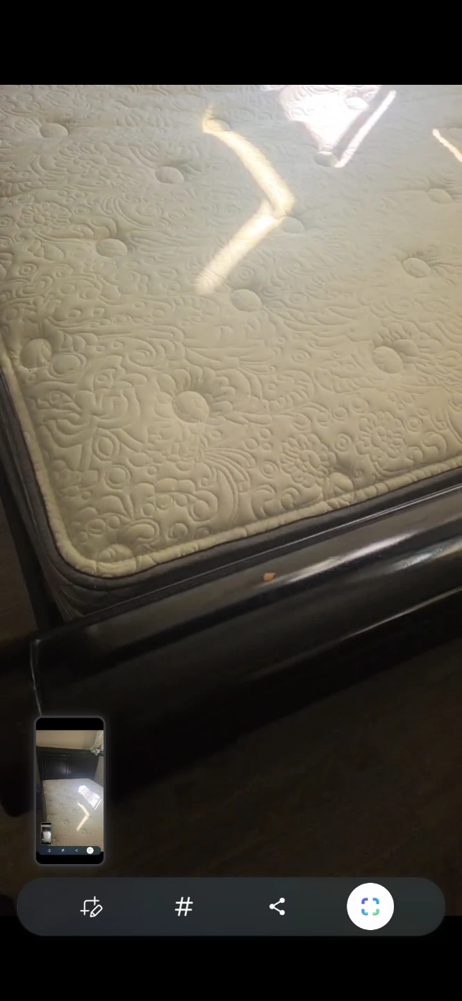 Queen size bed frame with mattress