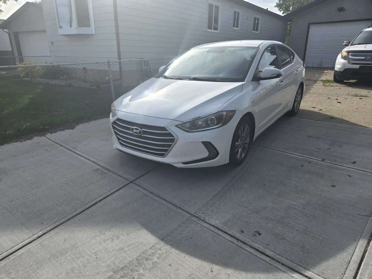 White Hyundai Elantra Sedan