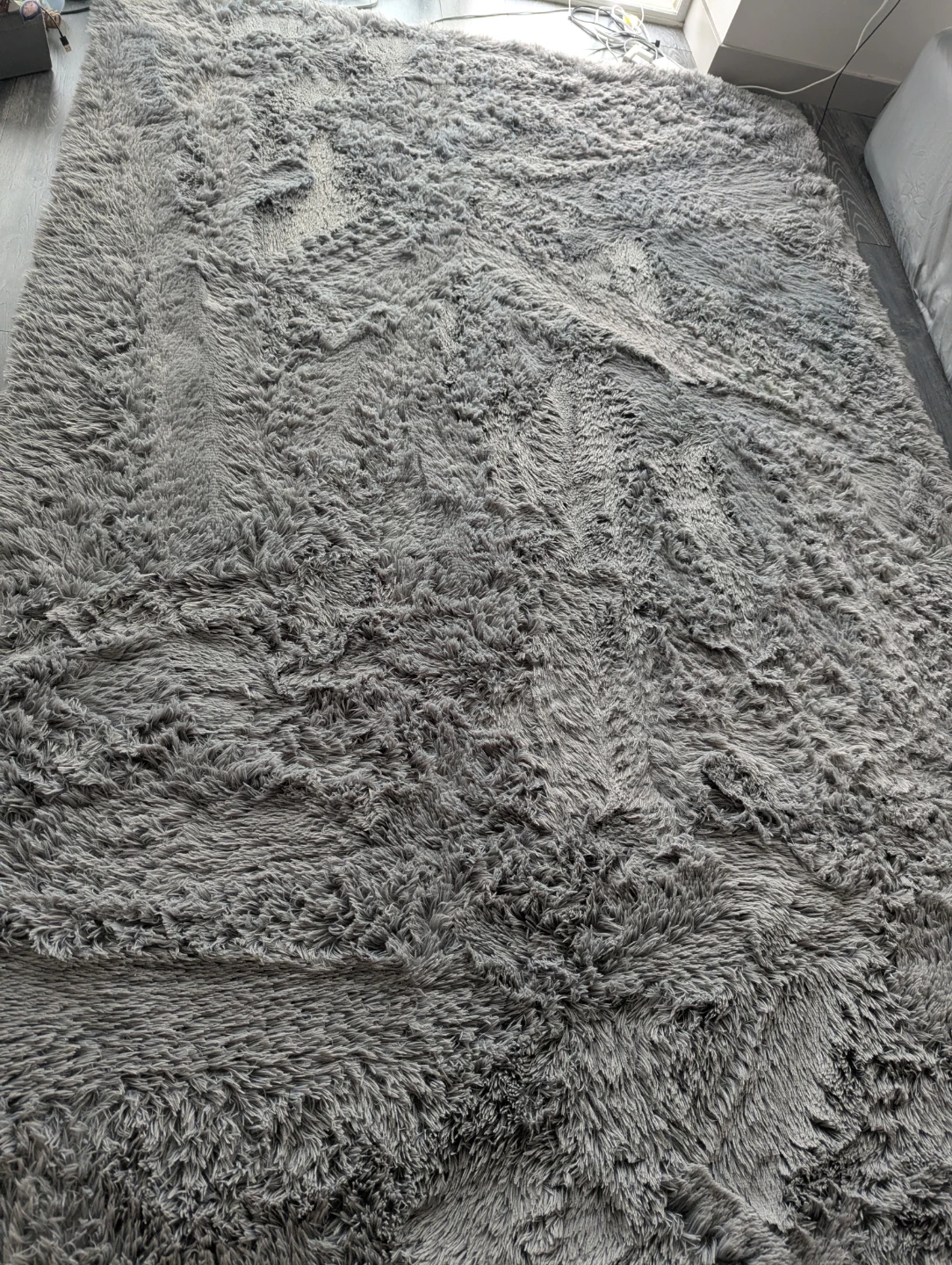 Soft Grey Shag Area Rug - photo 3