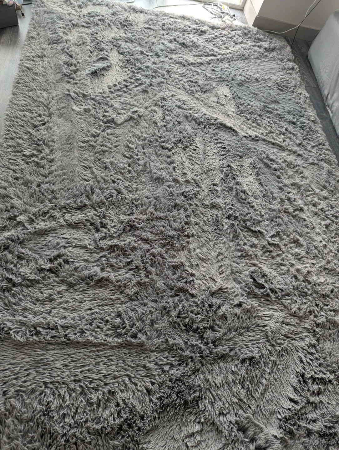 Soft Grey Shag Area Rug - photo 3