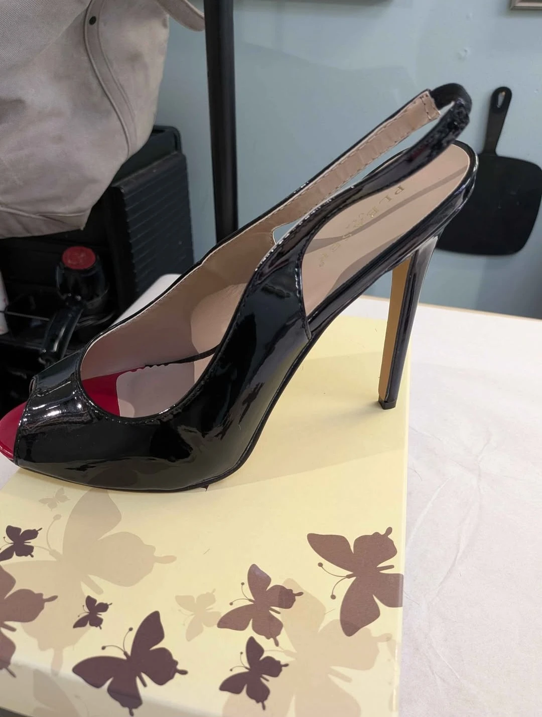 Pleaser 5" Heel Open Toe Sling Back Sandals Size 14 - photo 2