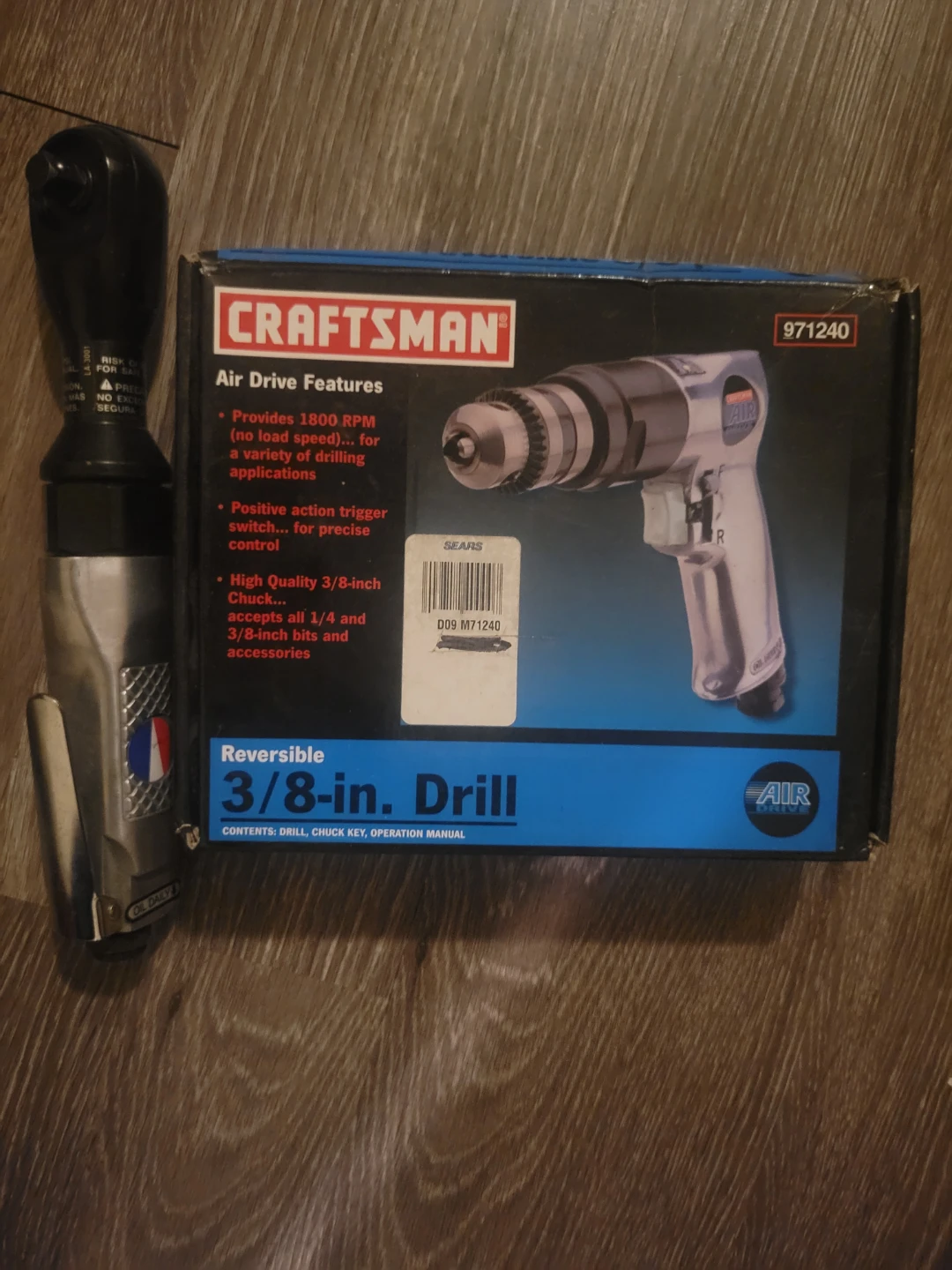 🏈 Craftsman Pneumatic 3/8-inch Drill and Ratchet Set