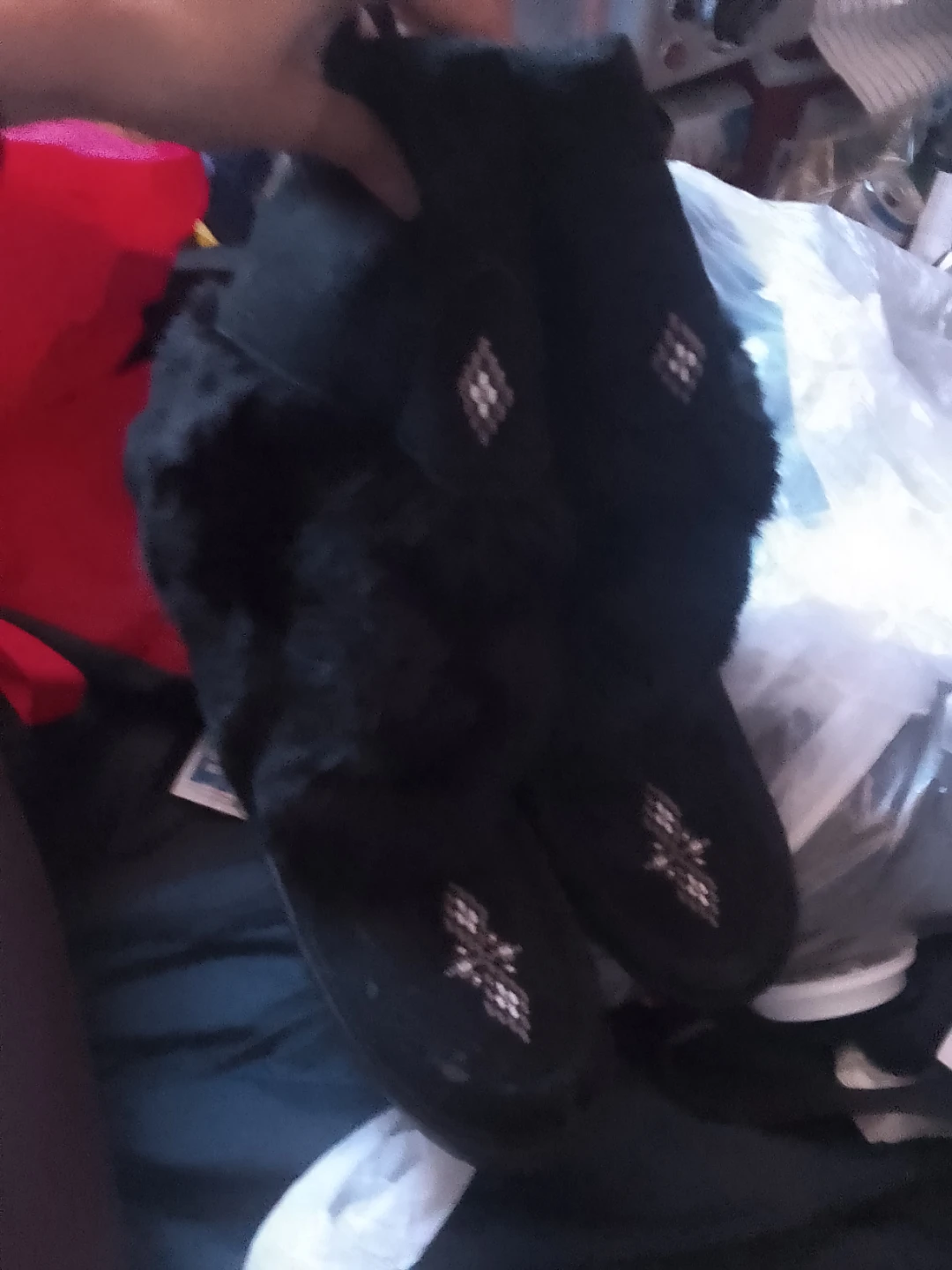 Black Mukluks beaded moccasin boots