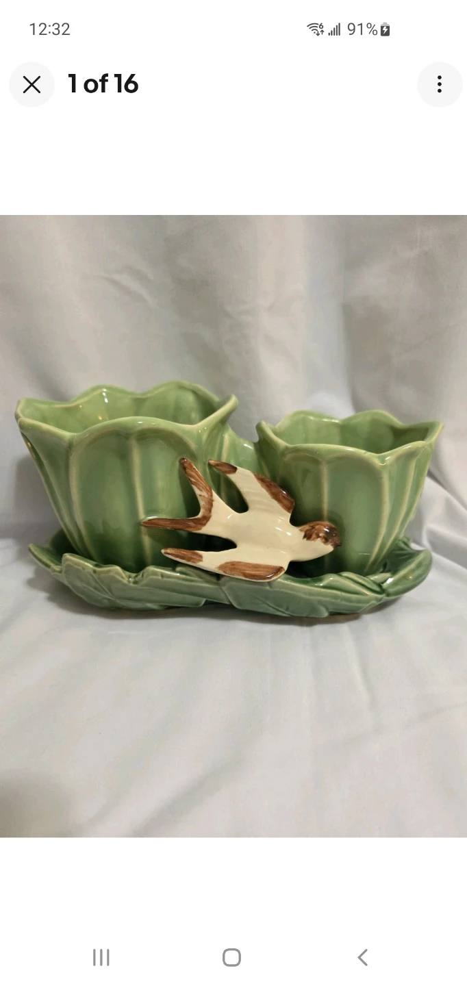 Vintage MCM McCoy 1940's Double Swallow - photo 2
