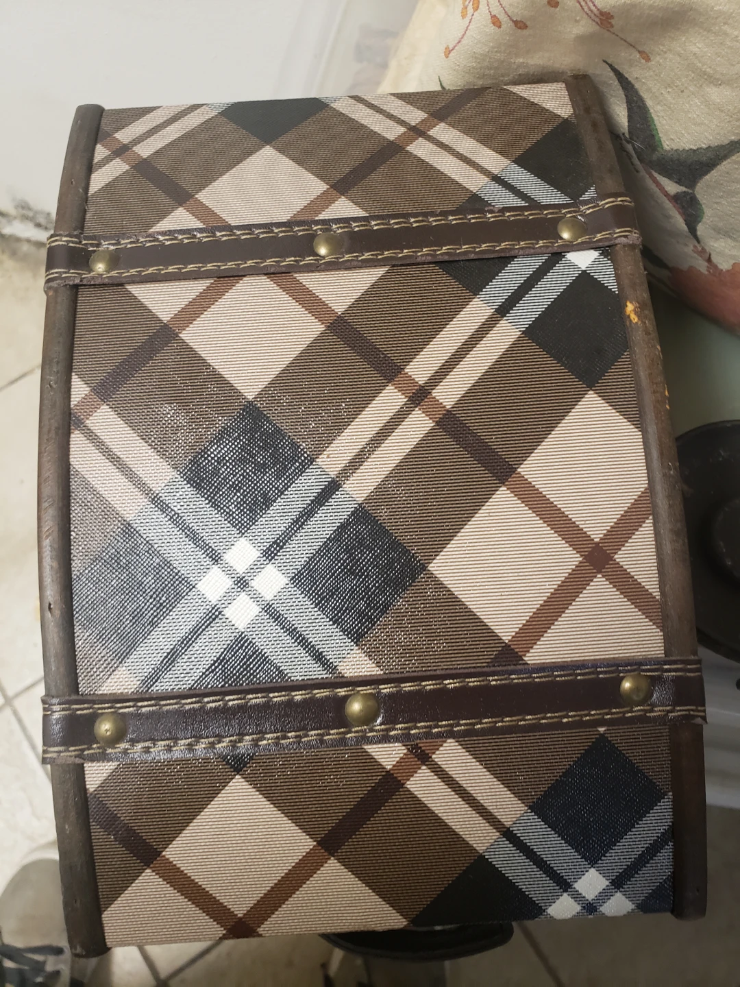 Plaid Decorative wooden box