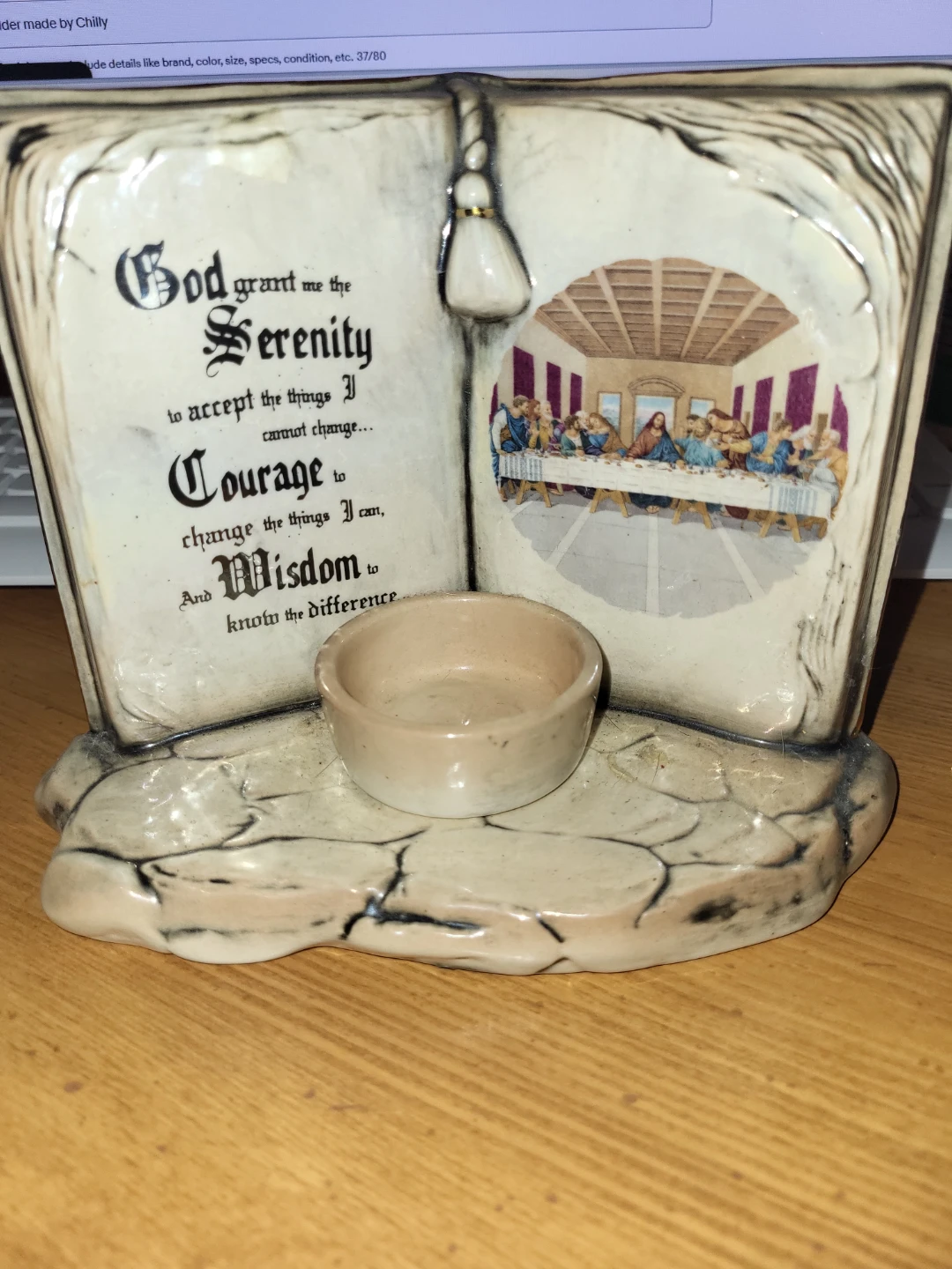 Serenity Prayer The Last Supper Ceramic Holder - photo 3