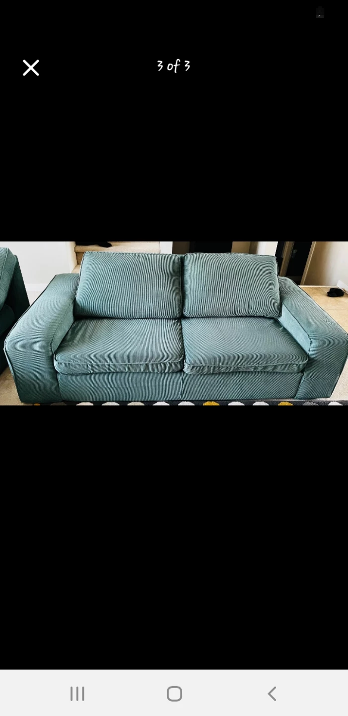 Teal Corduroy Sectional Sofa