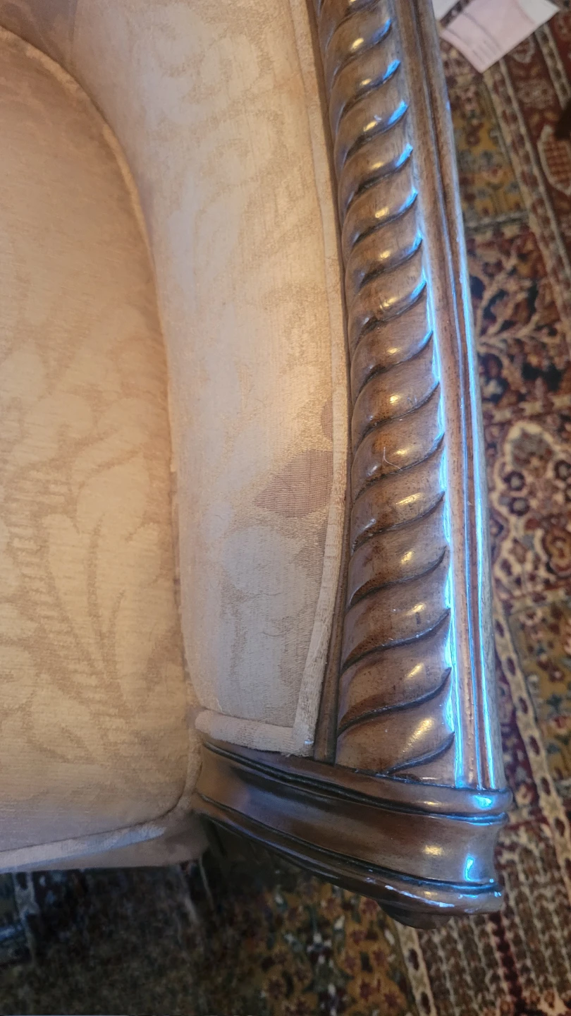 Bombay Company Beige Vintage Wingback Accent Chair - photo 2