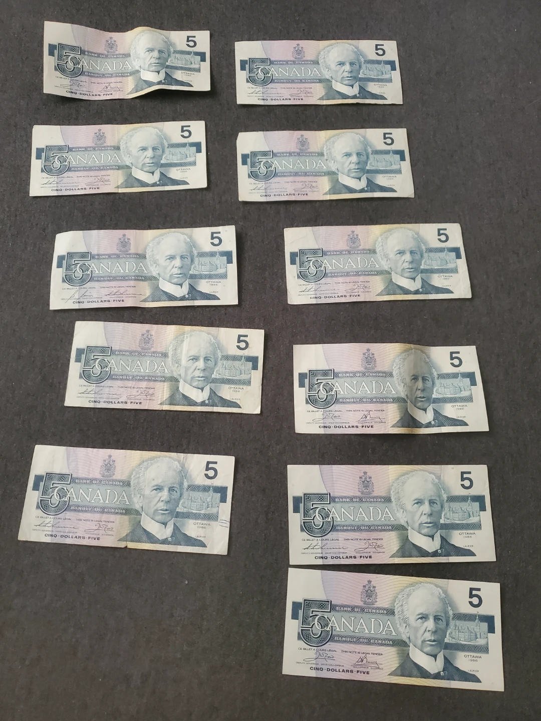 Collection of Vintage Canadian Banknotes