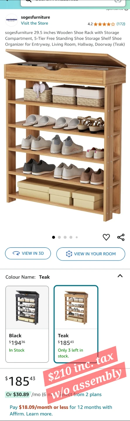 5-tier Entryway Shoe Rack w/ Storage *new - photo 5