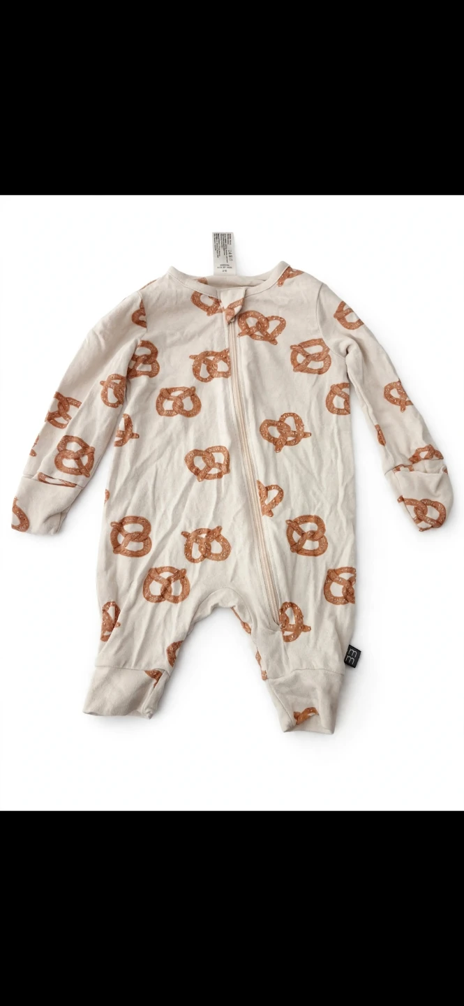 Baby Pajamas with Pretzel Print