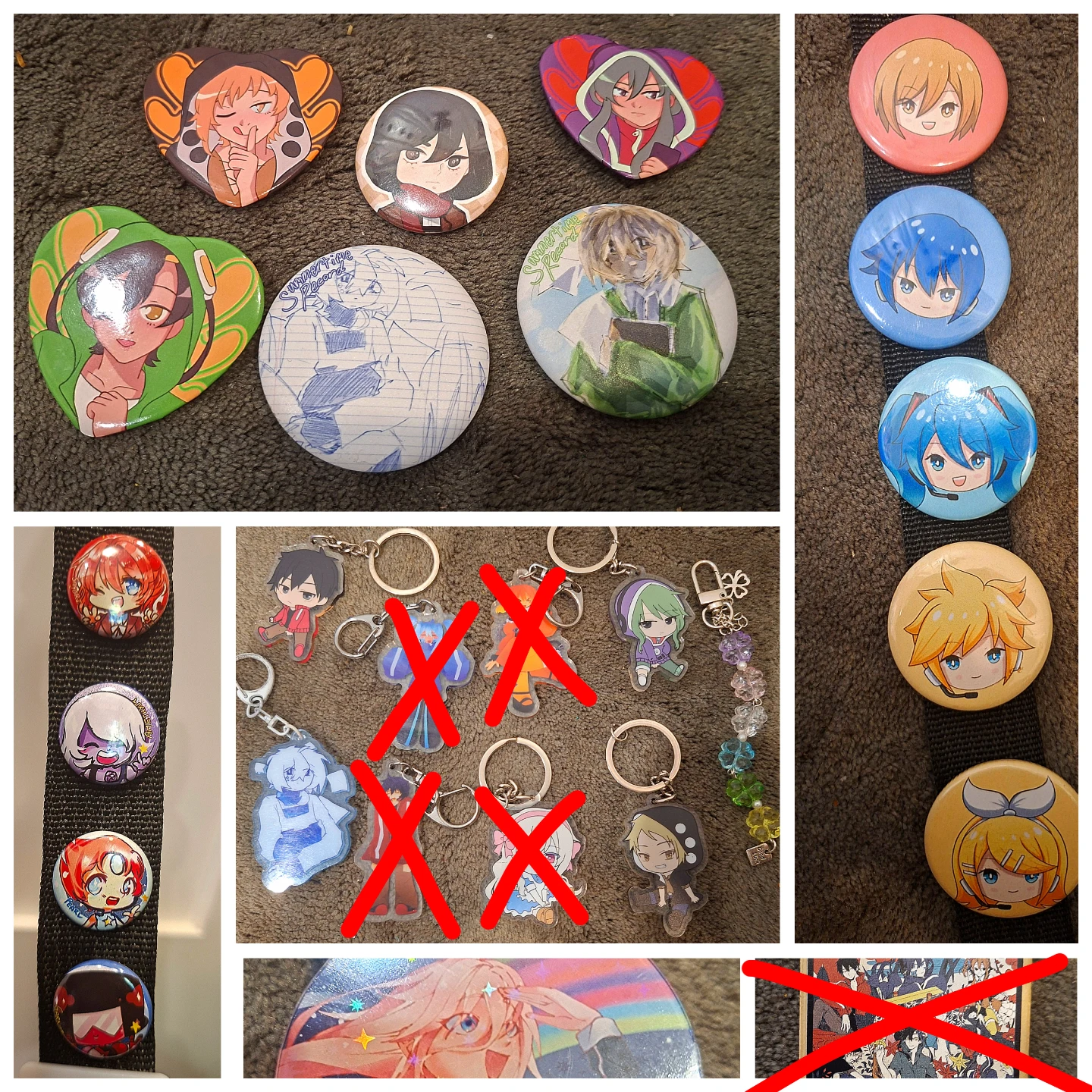 Vocaloid Kagerou Project Steven Universe DDLC Pins & Keychains