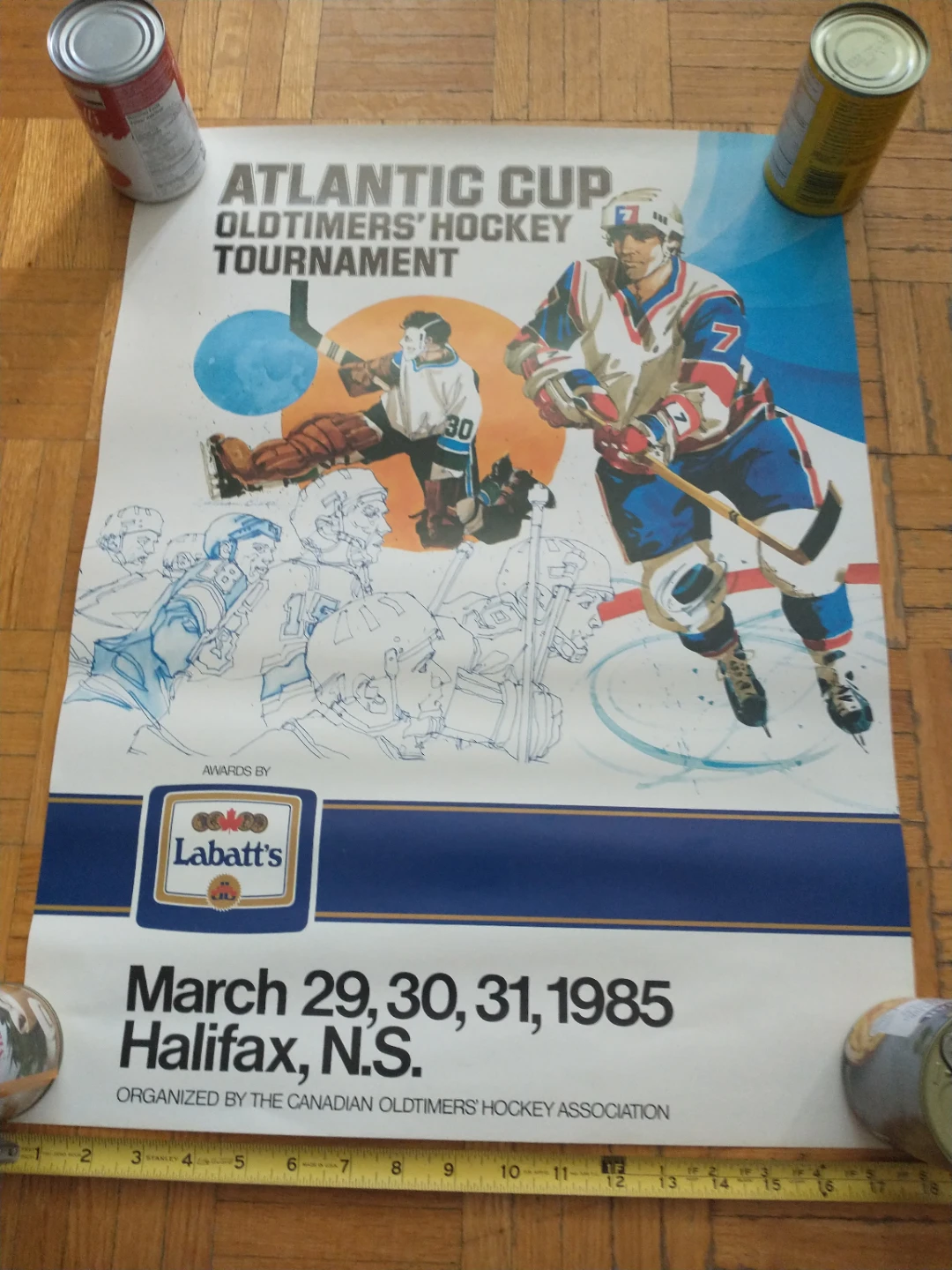 1985 Atlantic Cup Oldtimers' Hockey Tournament 13 x 24" Poster - photo 2