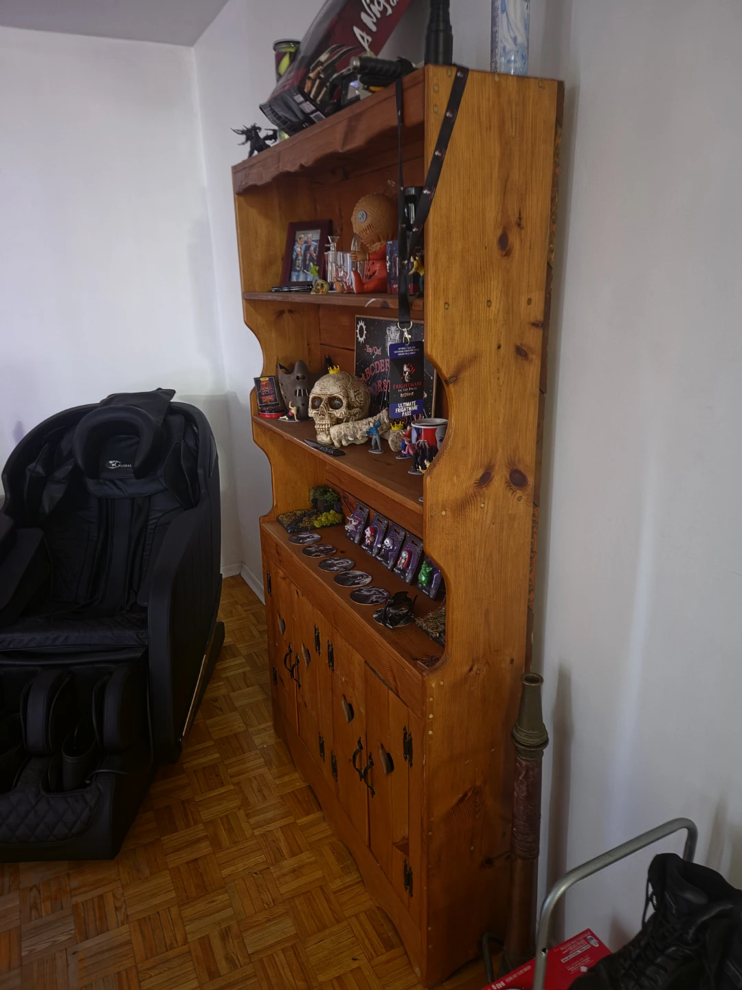 Rustic Wooden Hutch Display Cabinet - photo 3