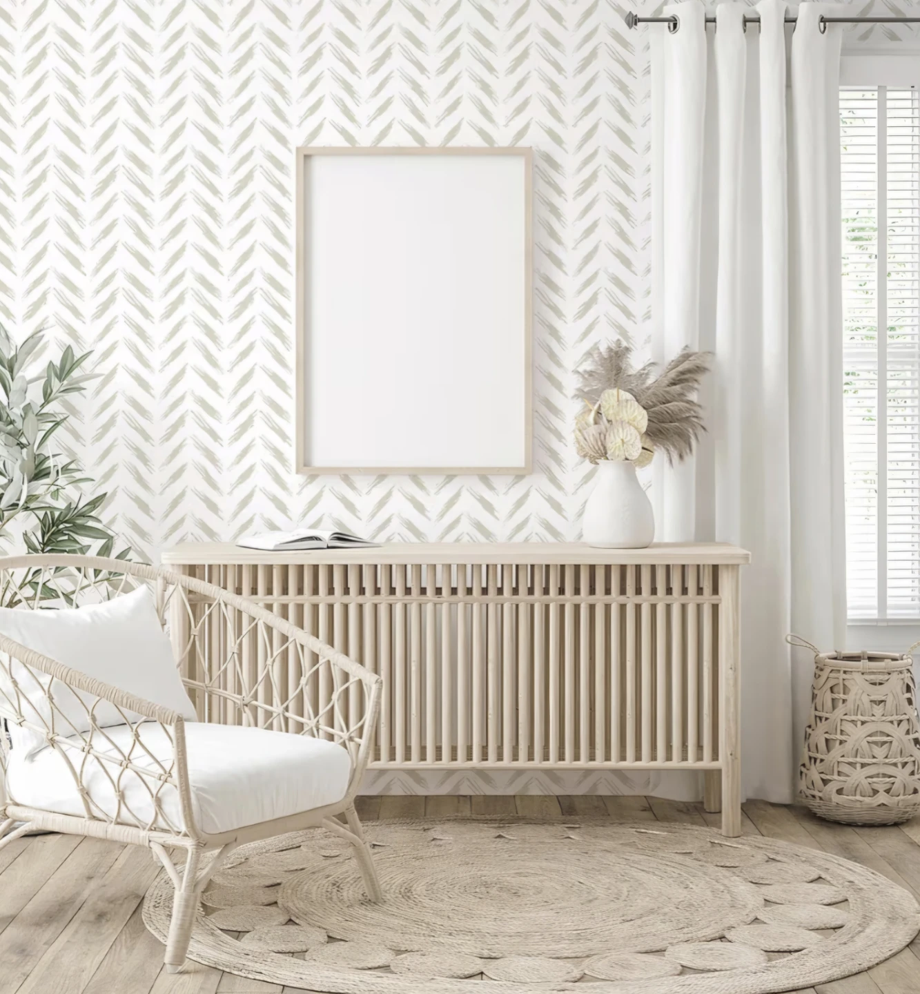Modern Peel & Stick Beige Wallpaper 17.3"×196.8" - photo 2