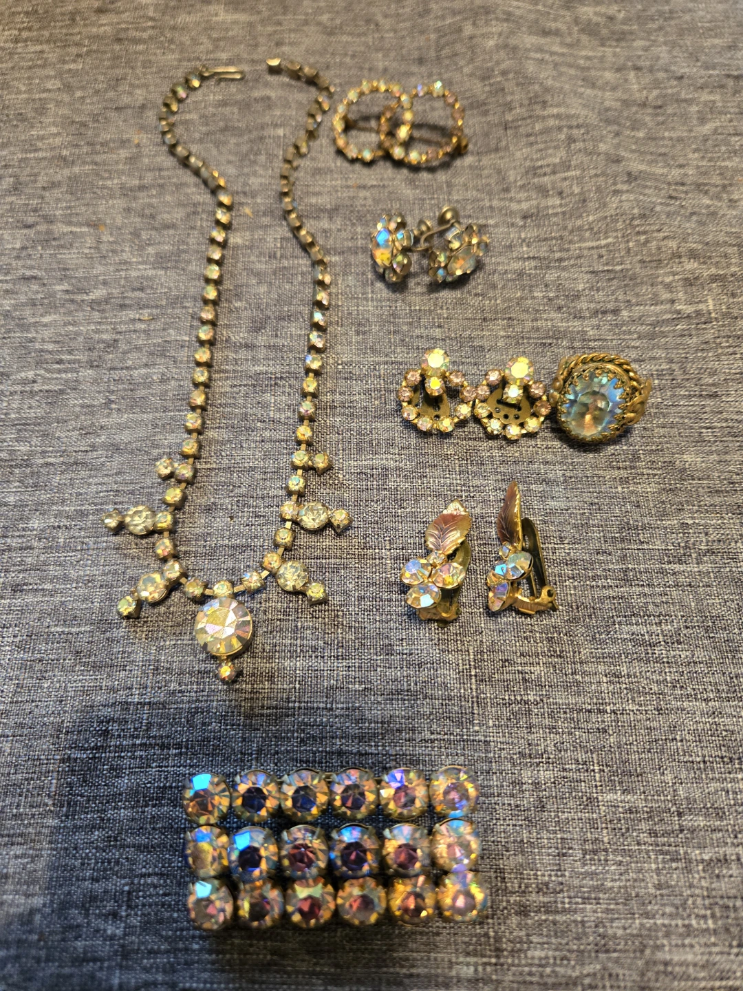 Vintage Rhinestone Jewelry Set