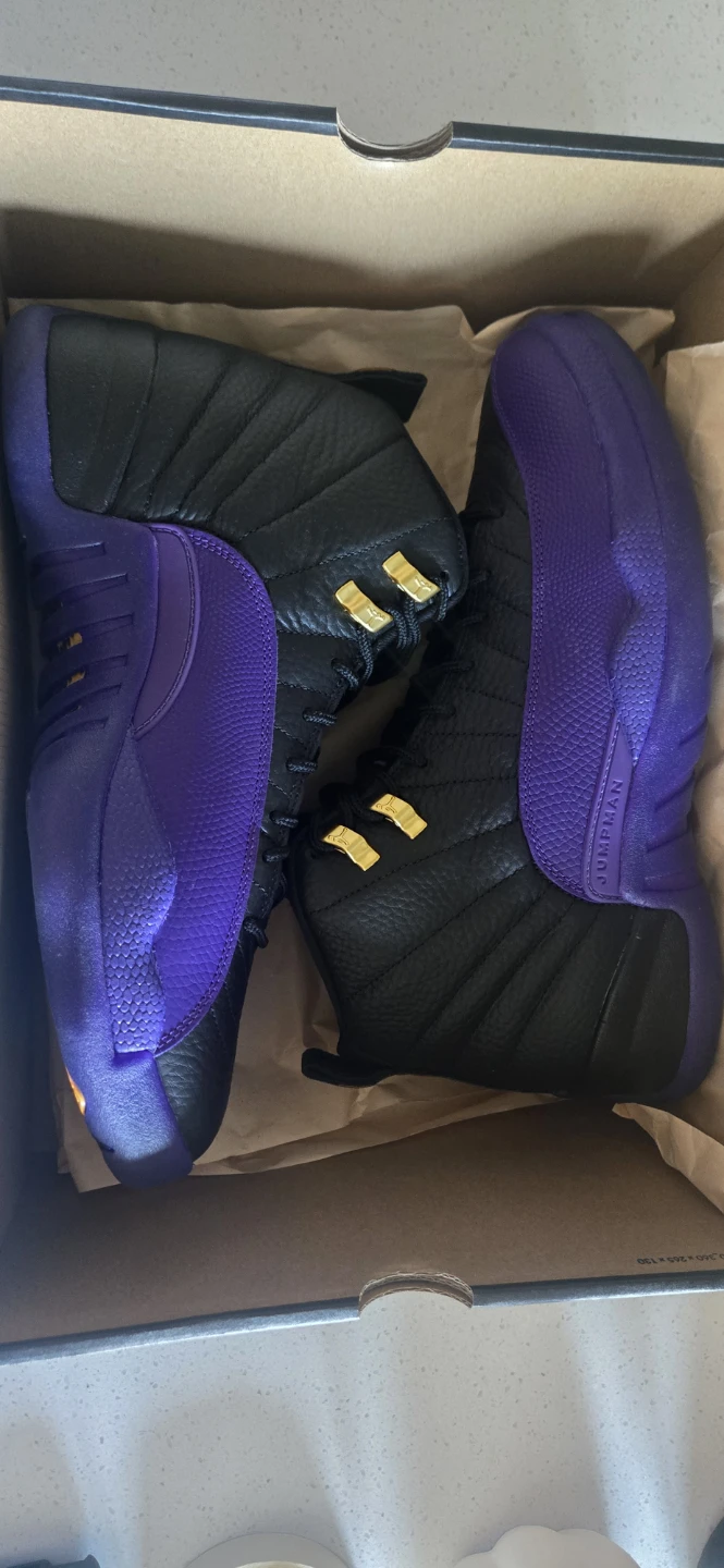 Air Jordan 12 Retro Black/Field Purple Sneakers