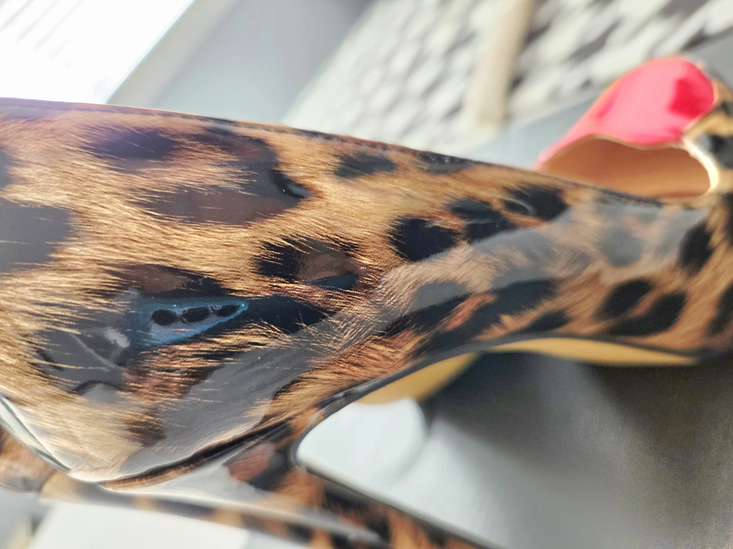 Leopard Print Stilettos with Red Heart Accents - photo 3