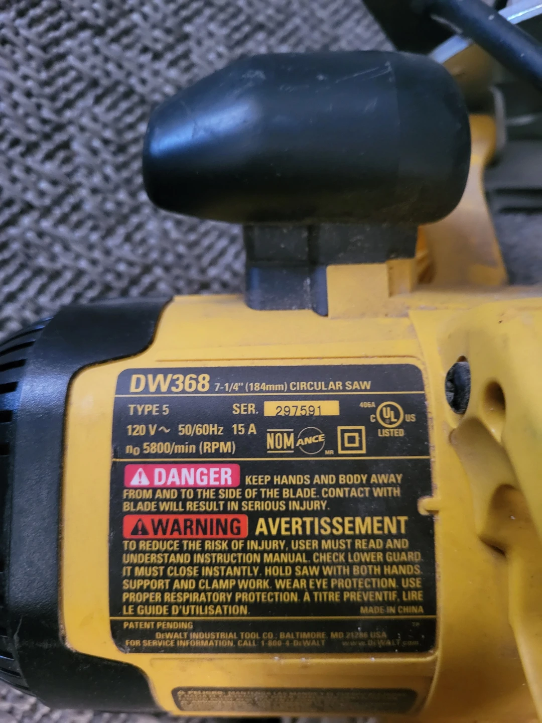 DeWalt skill saw - photo 3
