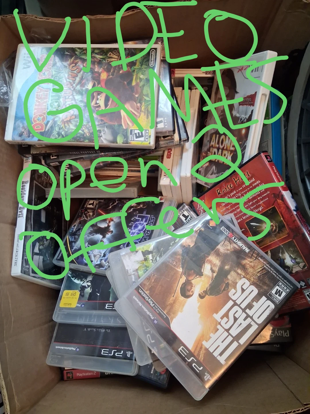 Assorted Video Game Lot for Wii, PS2, and PS3