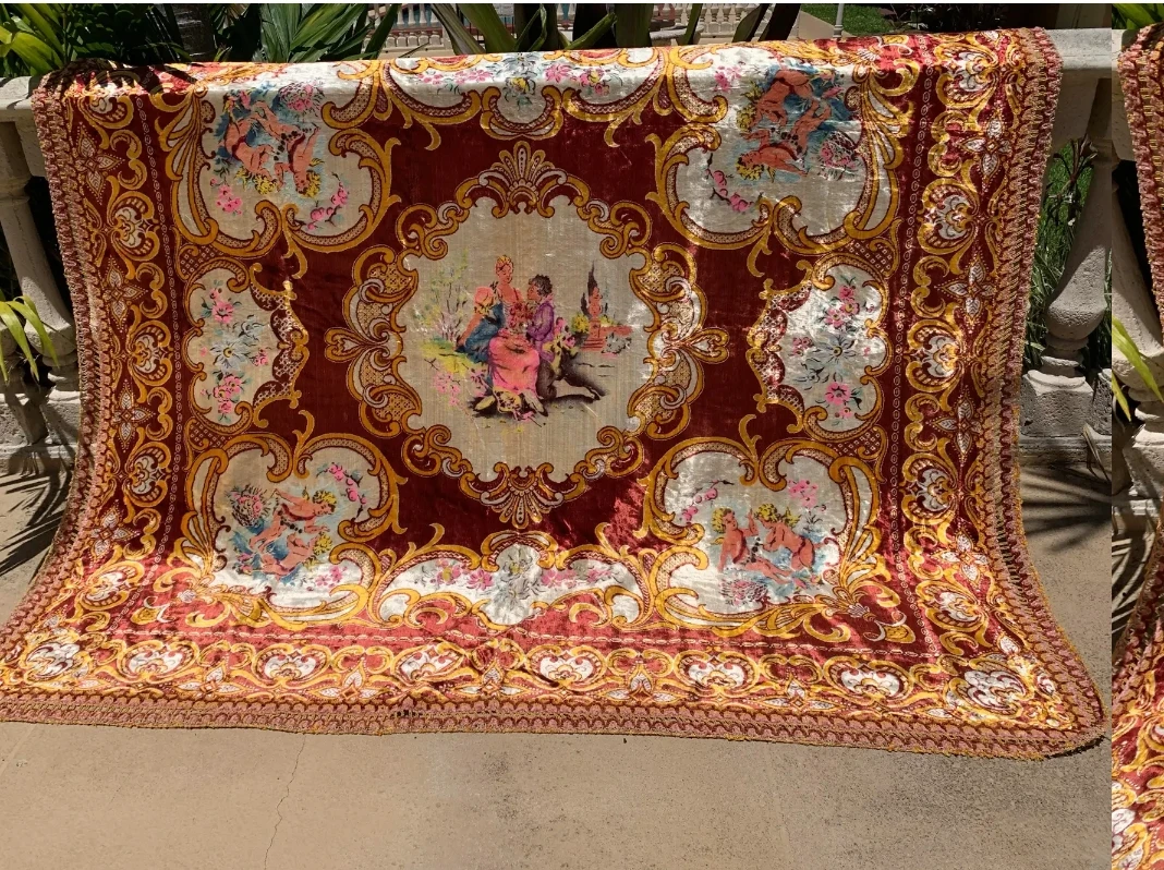 Vintage Baroque Style Velvet Bedspread - photo 3