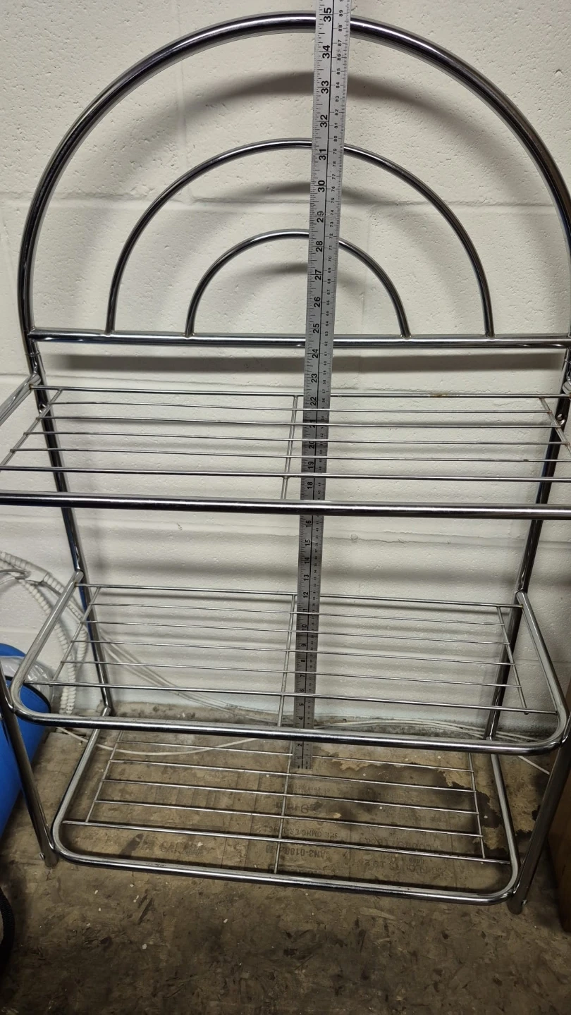 Chrome Wire 3-Tier Shelf Unit