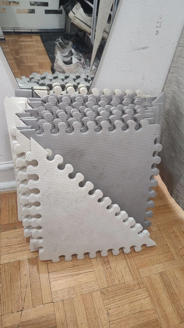 9.5 Tiles - Grey and White Foam Play Mat (14.5" x 14.5") - photo 4