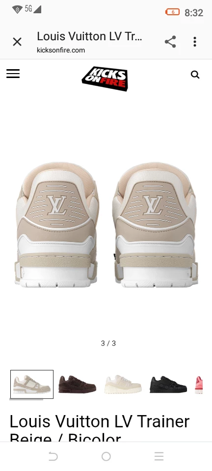 Louis Vuitton LV Trainer Sneakers - Beige - photo 3