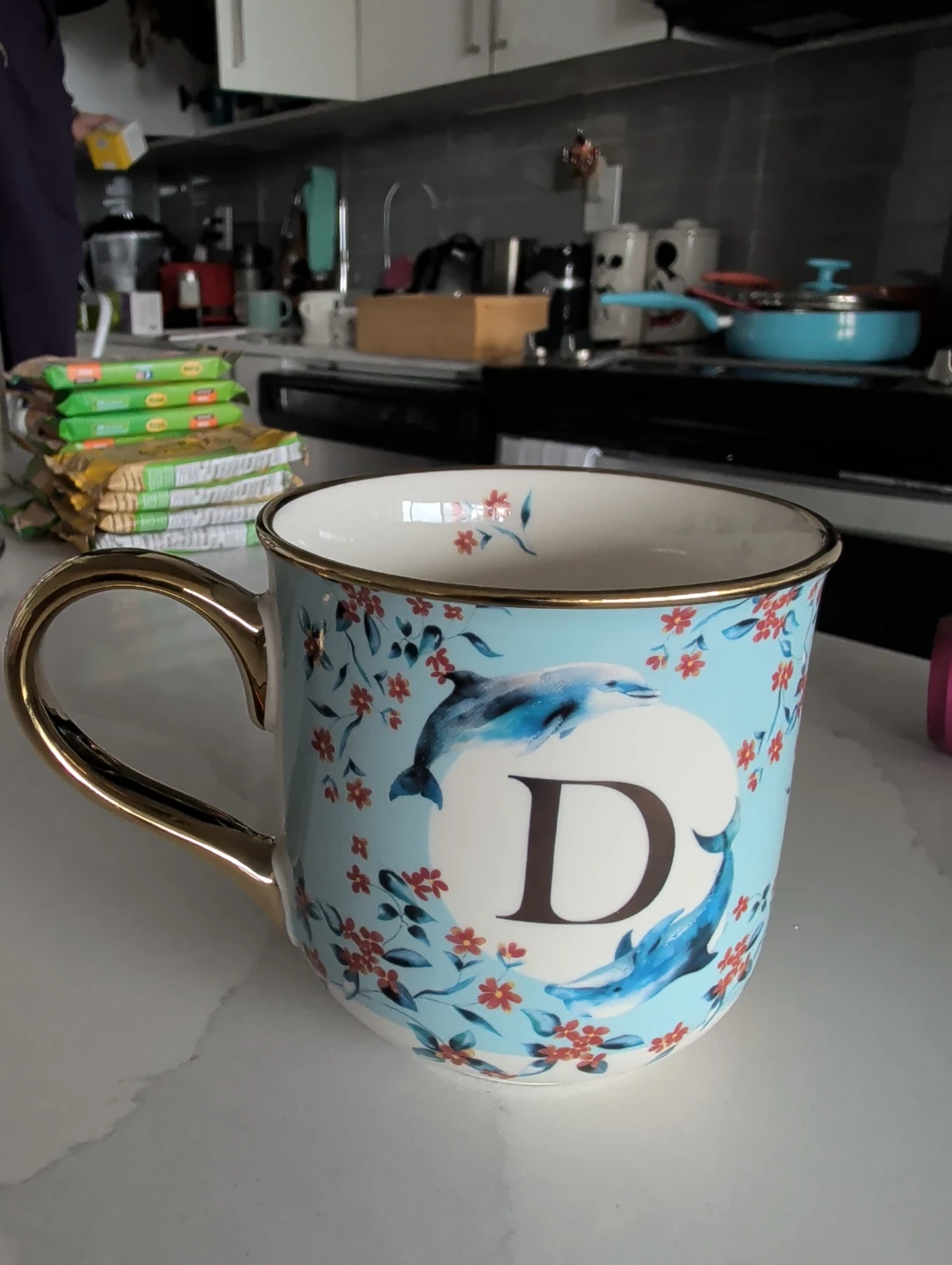 Letter D Dolphin Pattern Mug - photo 2