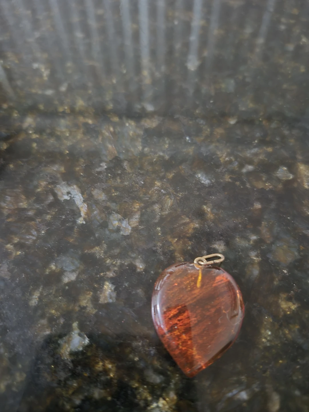 Amber Heart Pendant