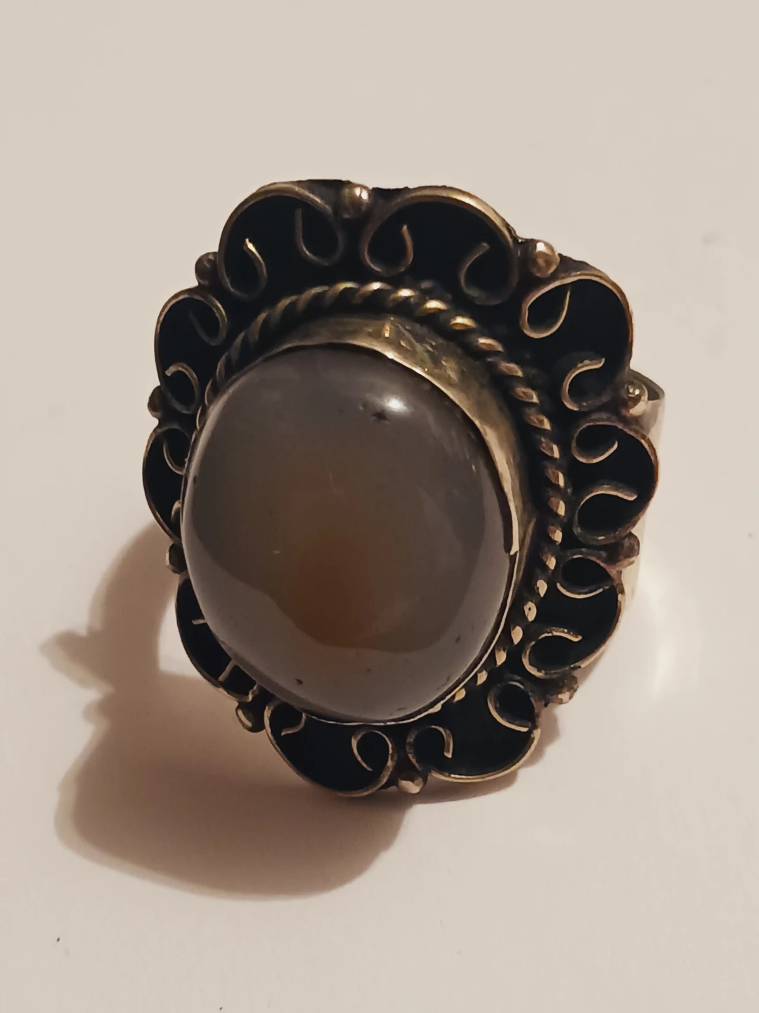 Beautiful Massive Moonstone Ring. Size 9.