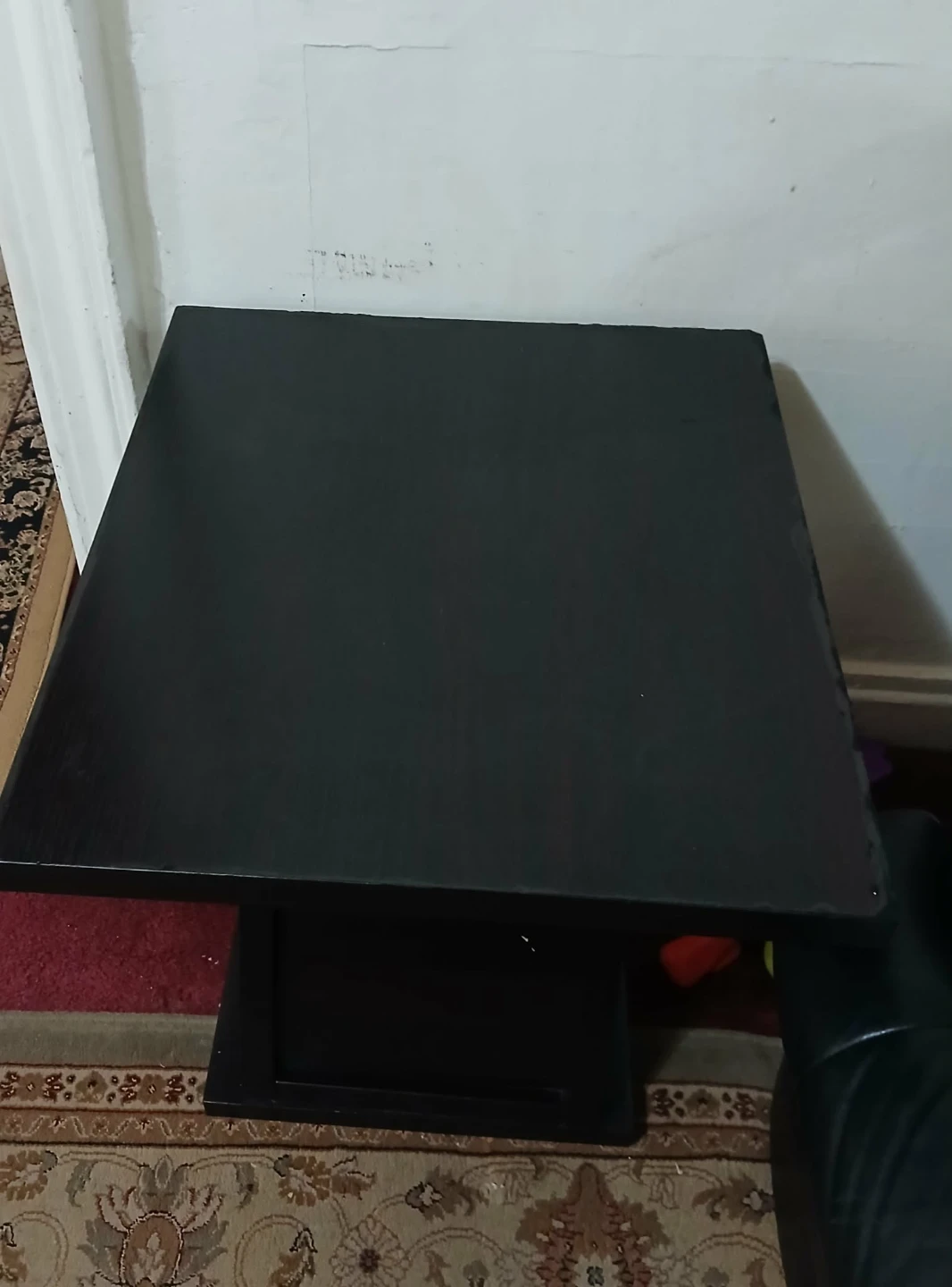 Dark Brown X-Frame Side Table - photo 4