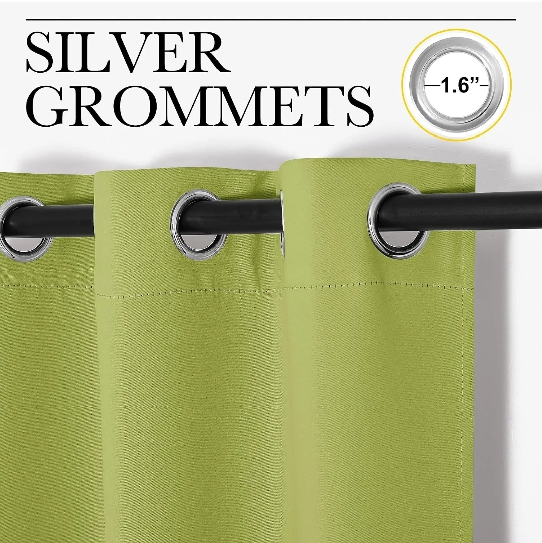 Fresh Green Blackout Curtains, 2 Panels - photo 3
