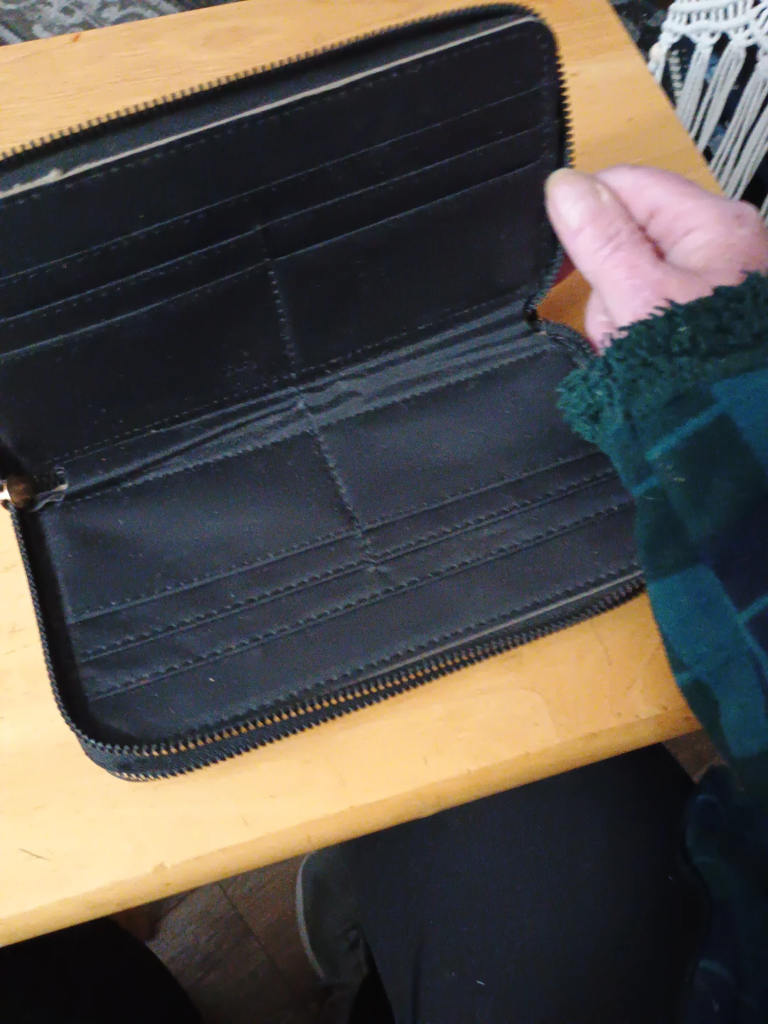 Black Zippered Wristlet Wallet - photo 2