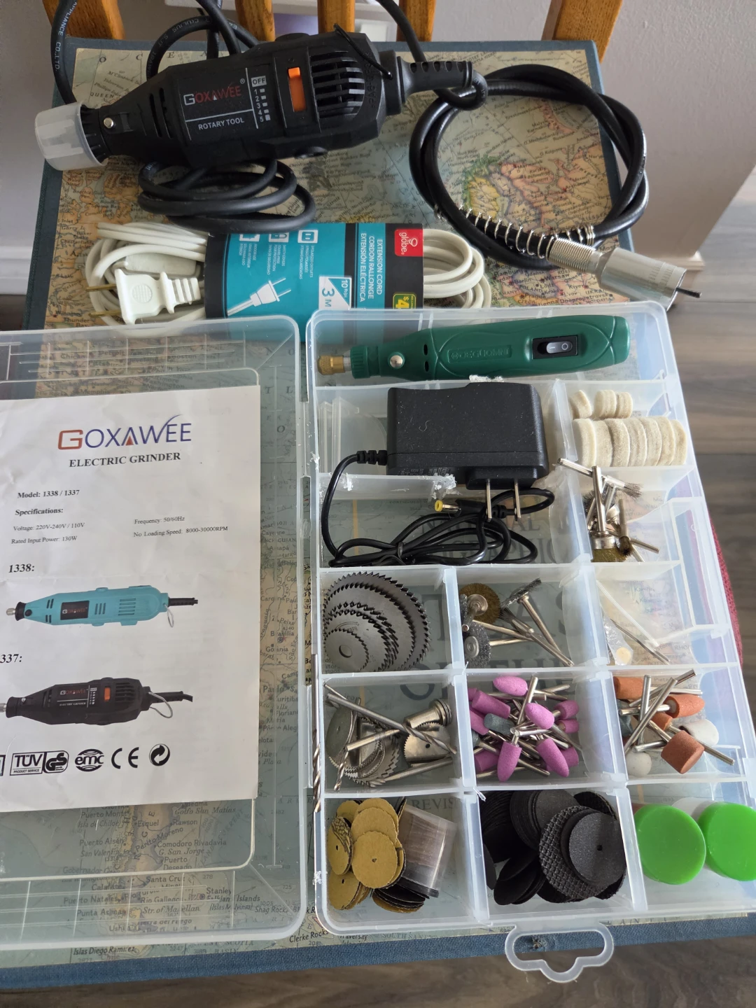GOXAWEE Rotary Tool and Electric Grinder Set