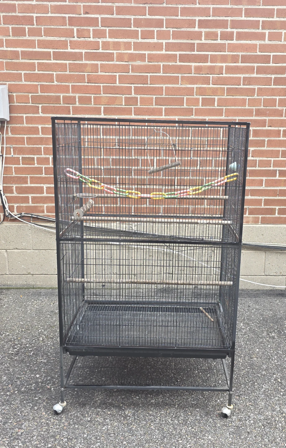 Large Black Metal Bird Cage