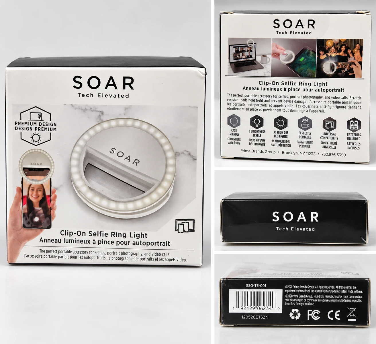 NEW & Sealed SOAR Clip-On Selfie Ring Light
