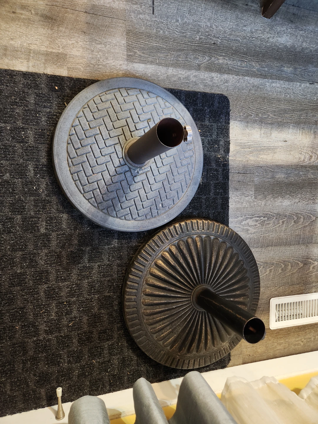 Two Patio Umbrella Stands
