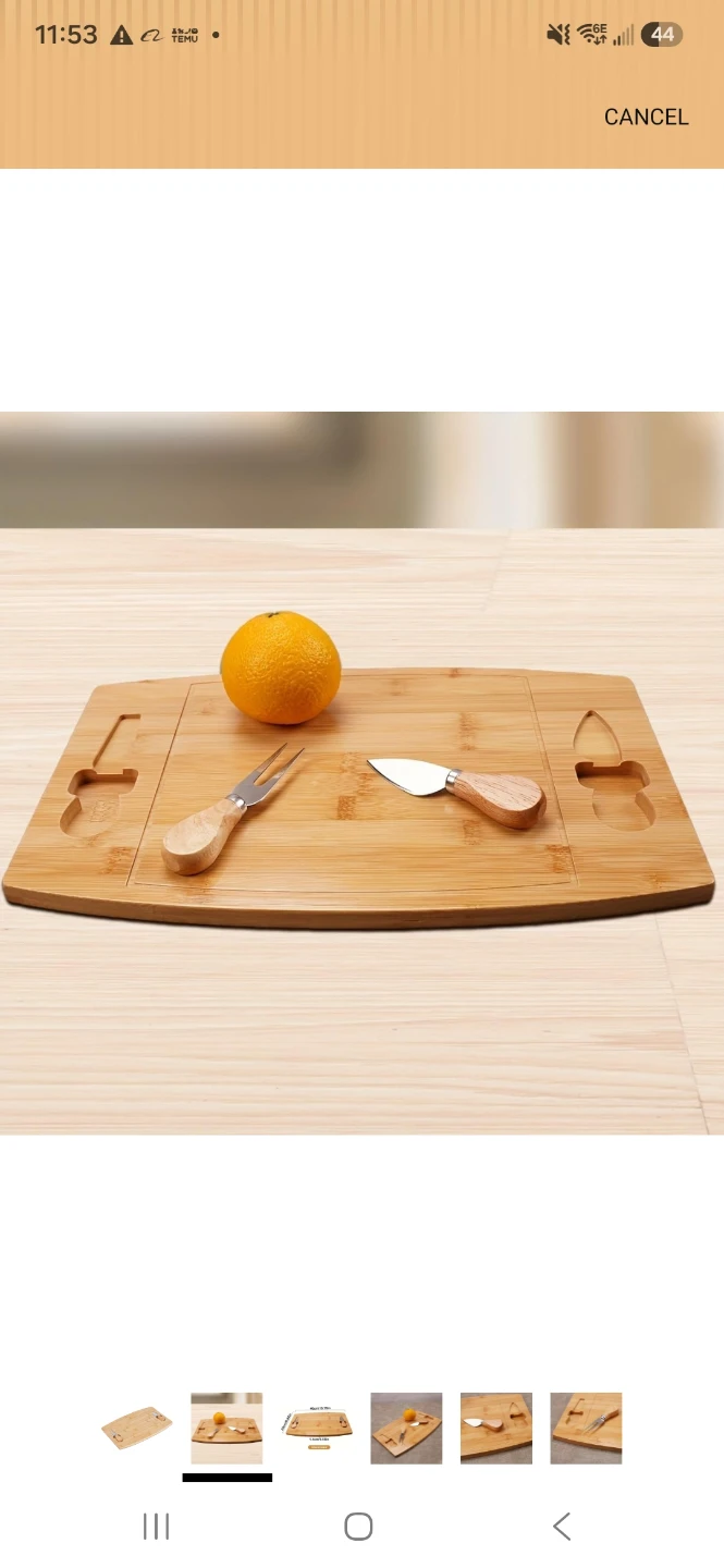 Bamboo Cheese Charcuterie Board + Knife Set - photo 4