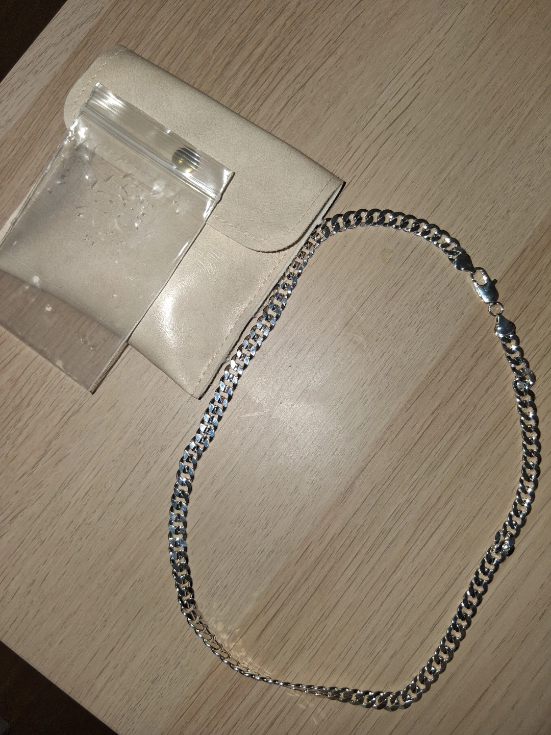 Silver-Tone Cuban Link Chain