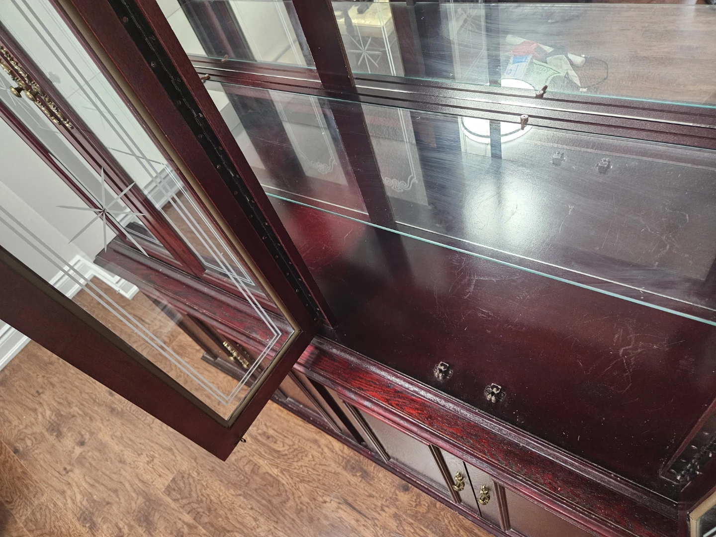 Dark wood china cabinet - photo 5
