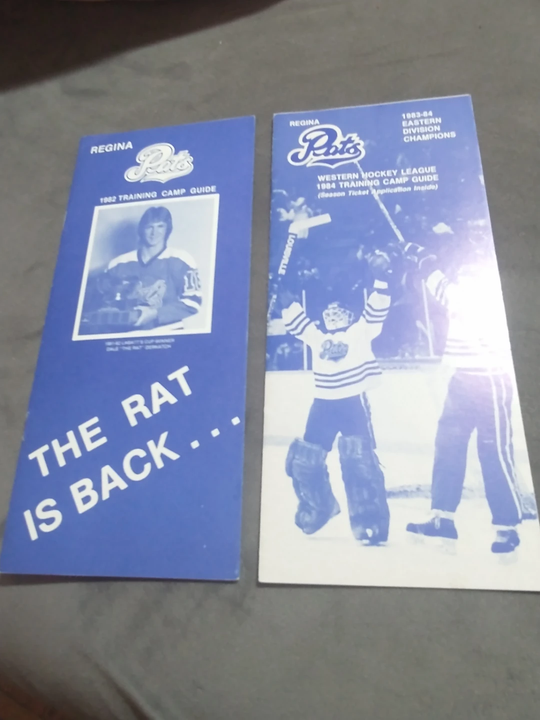 Vintage WHL Regina Pats Training Camp Guides (1982 & 1984) - photo 2