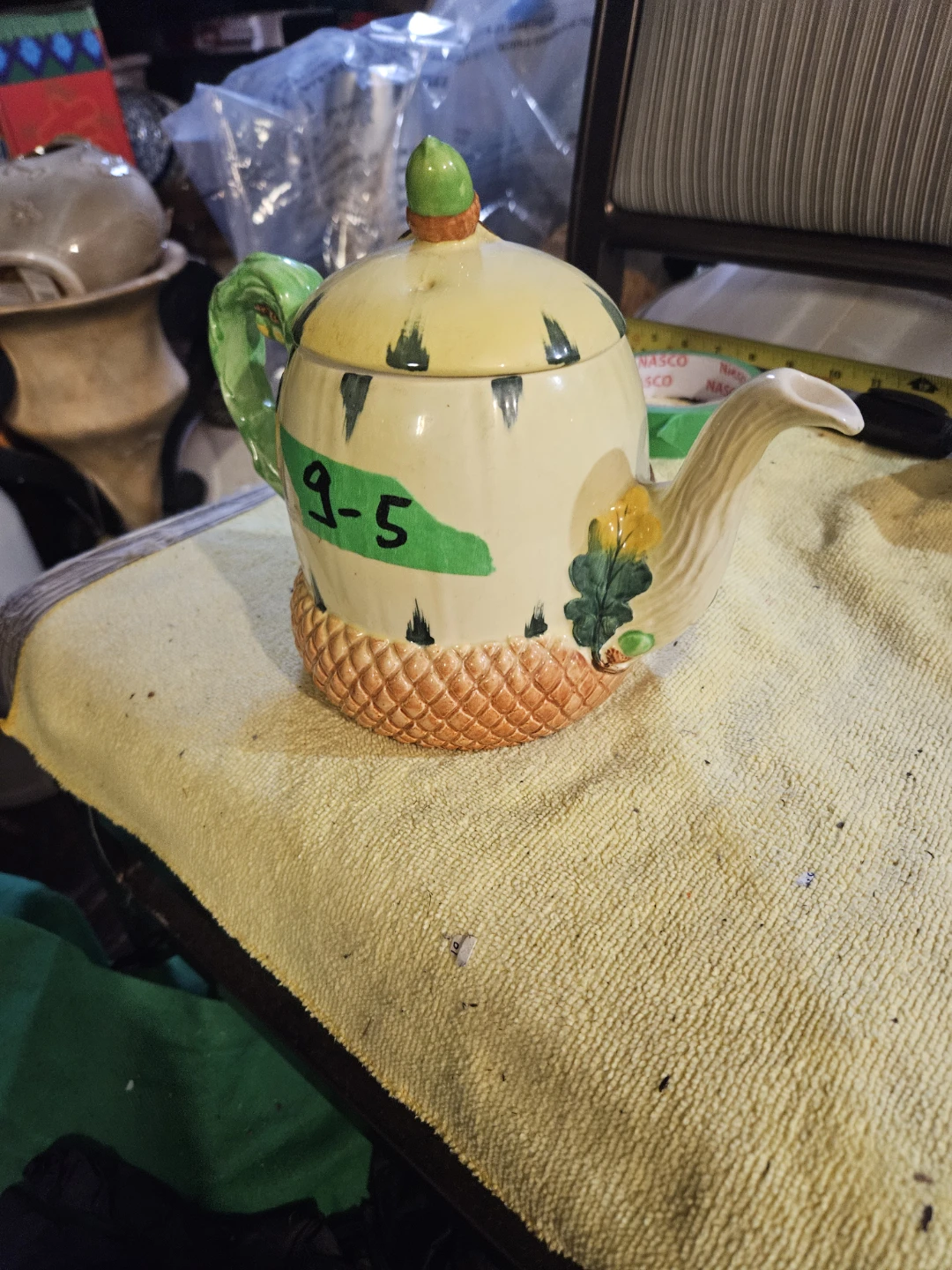 Ceramic Acorn and Leaf Design Teapot - photo 5