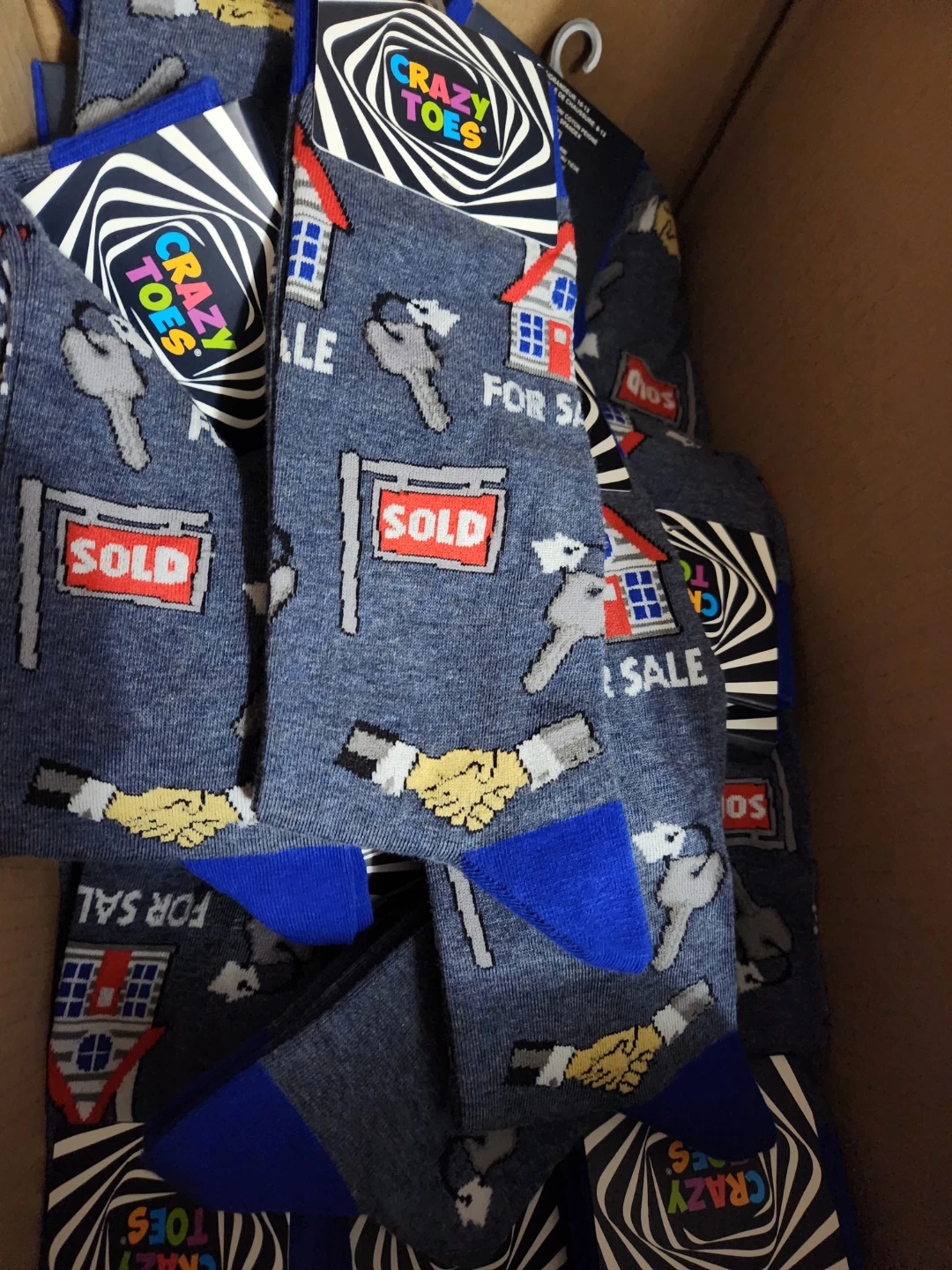 Crazy Toes Novelty Real Estate Socks