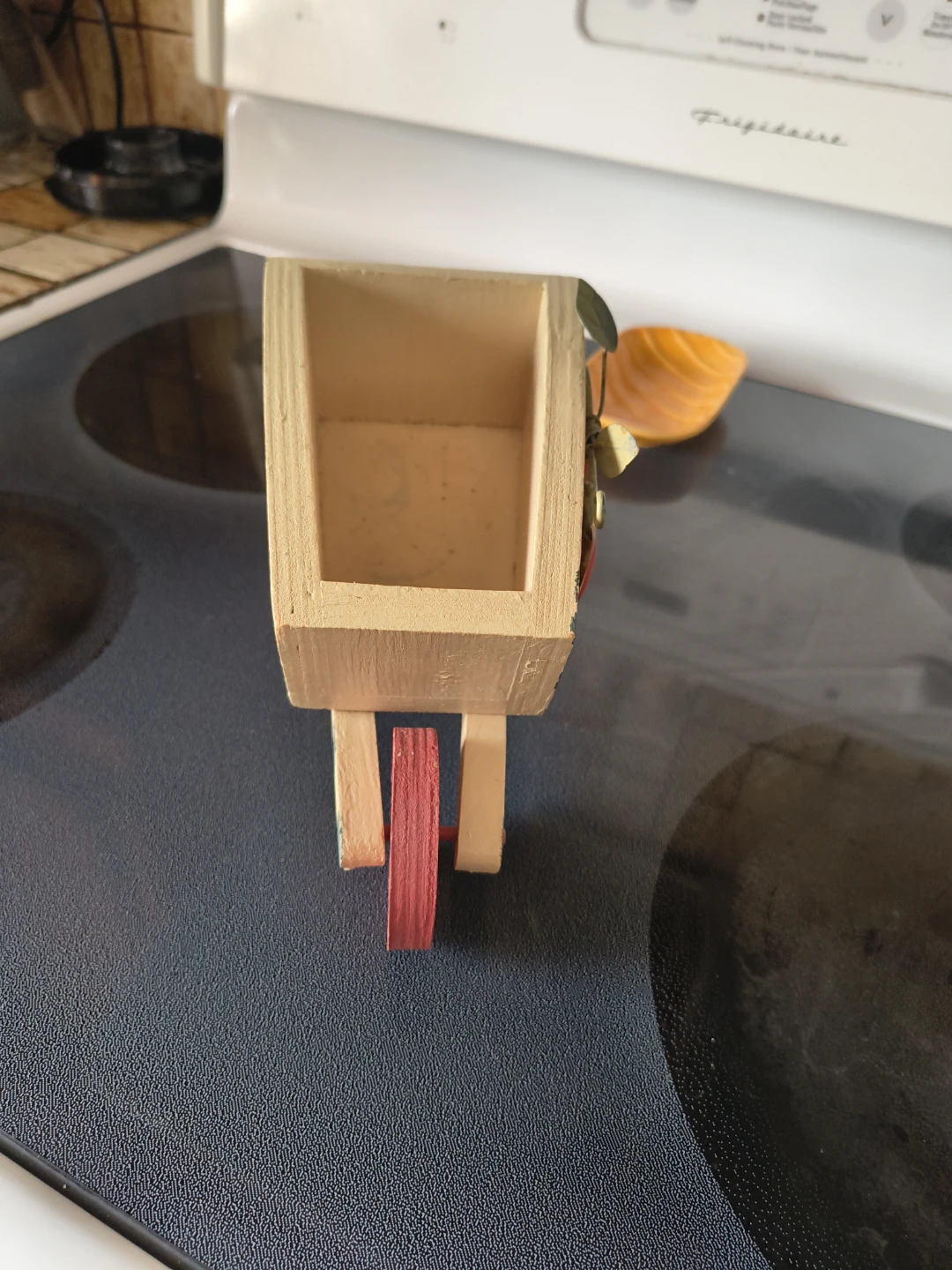 Decorative Wooden Wheelbarrow Planter - photo 2
