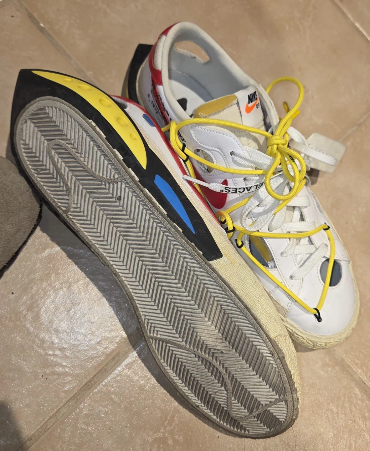 Nike Off-White Blazer Low White and University Red