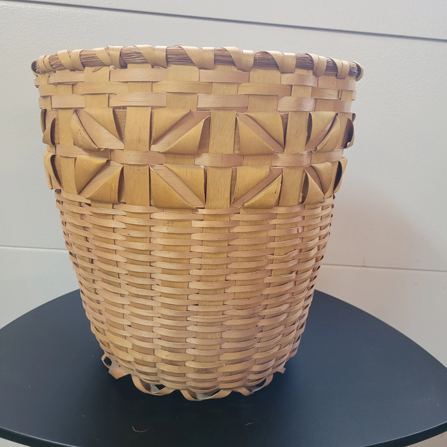 Woven Wood Decorative Basket