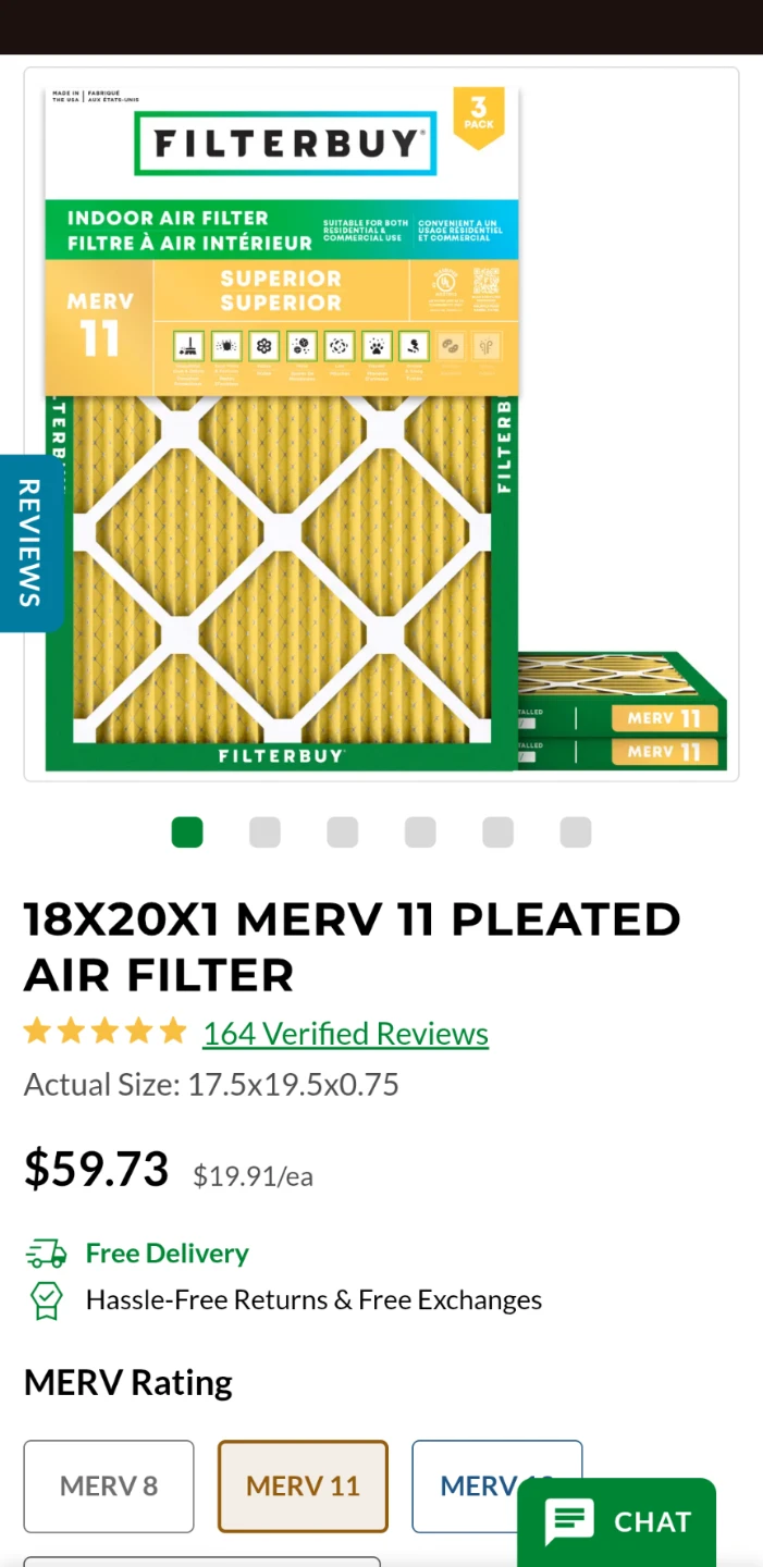 18x20x1 MERV 11 Pleated Air Filter - photo 4