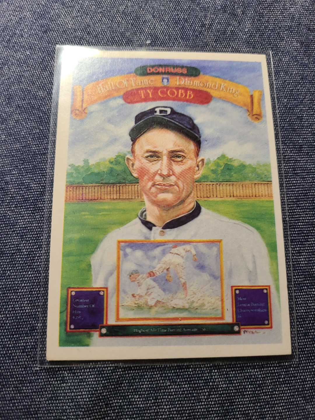 1982 Donruss Ty Cobb Hall of Fame Diamond King Baseball Card