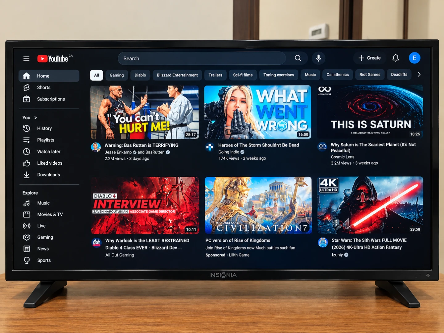 Insignia 24" LED TV – 1080p, Works Great